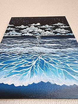 Amazon.co.jp: 海 絵 風景画 アート アクリル絵の具 インテリア